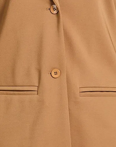 Max Mara Single Breasted Blazers In Brown