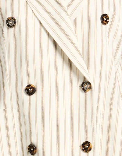 Max Mara Double Breasted Blazers In Neutral