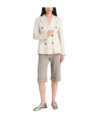 Max Mara Double Breasted Blazers In Neutral