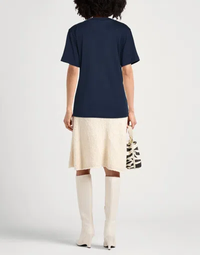 Marni Solid Color Short-sleeve T-shirt In Blue
