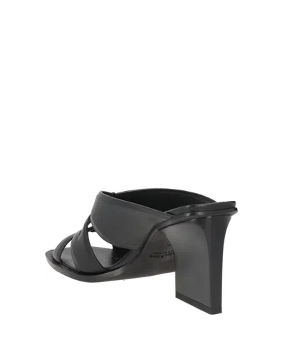Max Mara Solid Color Sandals In Black