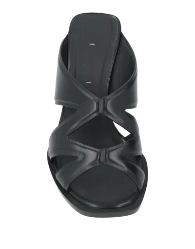 Max Mara Solid Color Sandals In Black