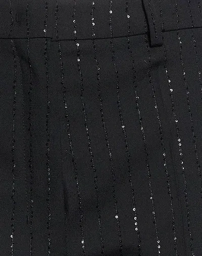 Max Mara Pianoforte Black Shorts With Pinstripe-effect Micro Sequins In Black