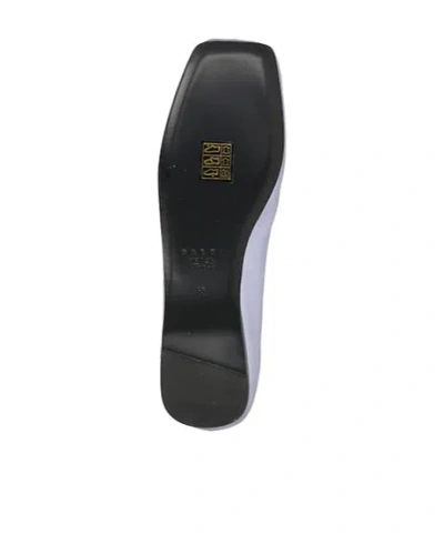 Marni Nappa Leather Seamless Little Bow Ballet Flat In Blue