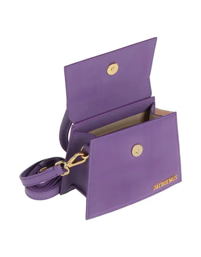 Jacquemus Solid Color Handbags In Purple