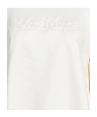 Max Mara Crew Neck Long-sleeve Sweatshirt In White