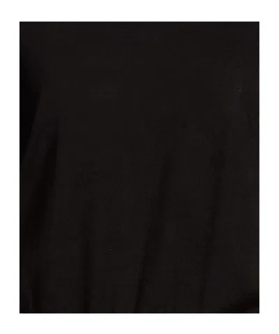 Saint Laurent Solid Wool Knit Sweater In Black