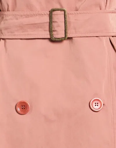 Max Mara Solid Color Trench Coats In Pink