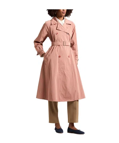 Max Mara Solid Color Trench Coats In Pink