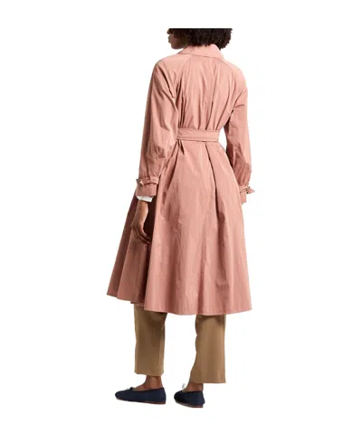 Max Mara Solid Color Trench Coats In Pink