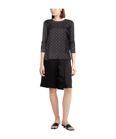 Max Mara Printed Tops In Black