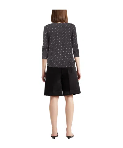 Max Mara Printed Tops In Black