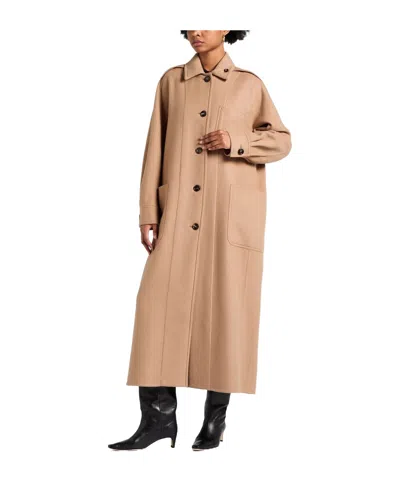 Max Mara Single-breasted Overcoat In Neutral