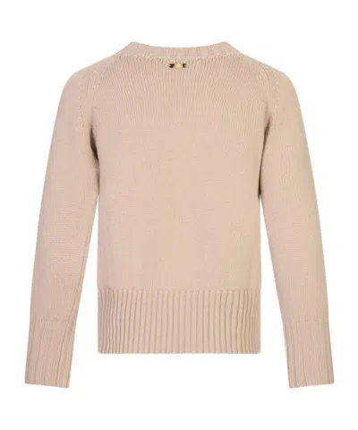 Fedeli Long-sleeved Knitted Pullover In Neutral