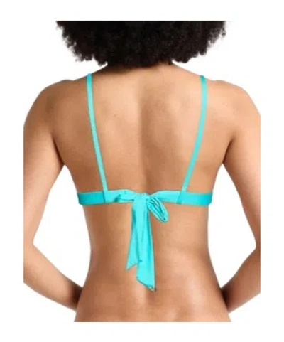 Max Mara Plain Colour Bikini Tops In Blue