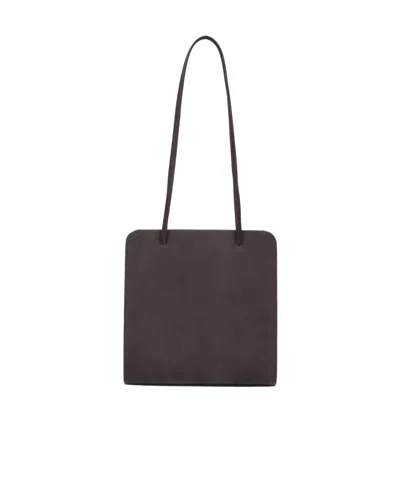 Fane Lisse Structured Shoulder Bag In Brown