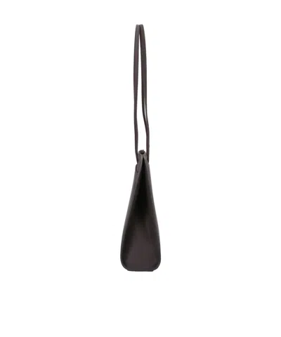 Fane Lisse Structured Shoulder Bag In Brown