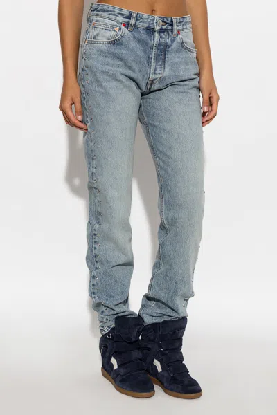 Isabel Marant Dayali Star-stud Jeans In Blue