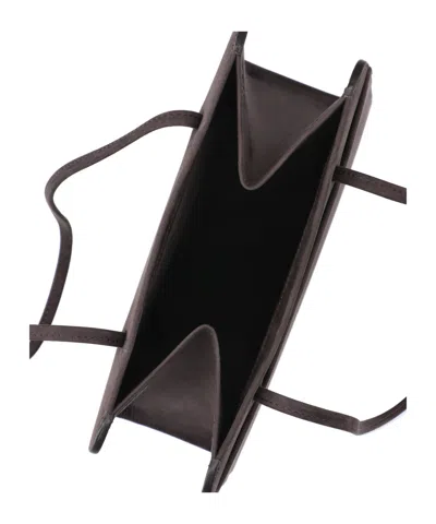 Fane Lisse Structured Shoulder Bag In Brown