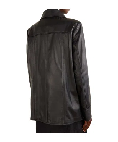 Anna Sui Paneled Leather Jacket In Black