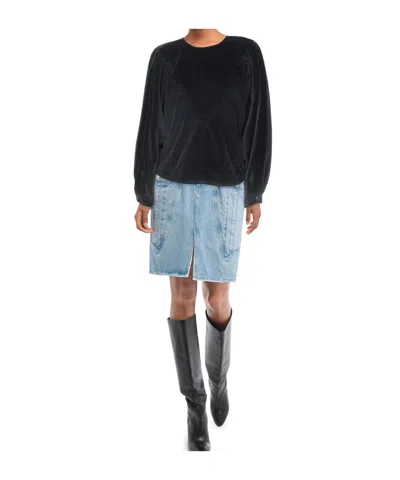 Isabel Marant Crew Neck Long-sleeved T-shirt In Black