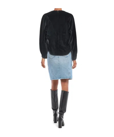 Isabel Marant Crew Neck Long-sleeved T-shirt In Black