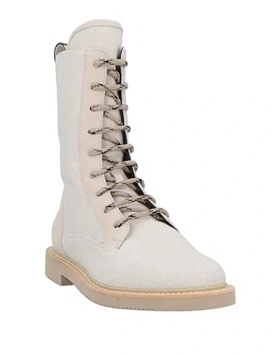 Brunello Cucinelli Bead-embellished Canvas Combat Boots In Multi
