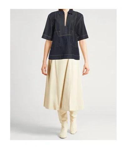 Tory Burch Denim Shirts In Blue