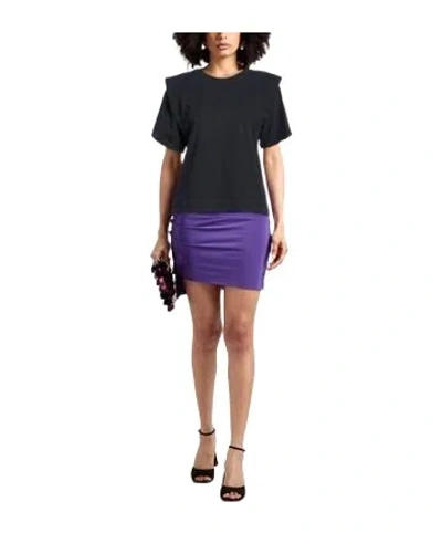 Isabel Marant Solid Crew Neck Short Sleeve T-shirt In Black