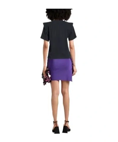 Isabel Marant Solid Crew Neck Short Sleeve T-shirt In Black