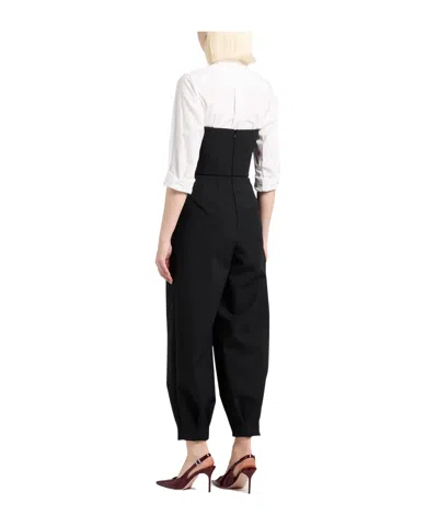 Max Mara Solid Sleeveless Jumpsuit In Black
