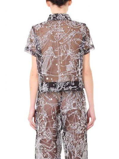 Shop Ktz Sh 18 B Constellation Transparent Shirt In Nero-bianco