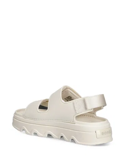 Sorel Touch-strap Platform Sandals In White