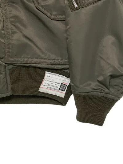 Miharayasuhiro Zip-up Oversized Bomber Jacket In Green
