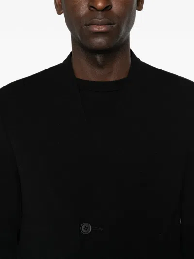 Cfcl Single-breasted Collarless Jacket In Black