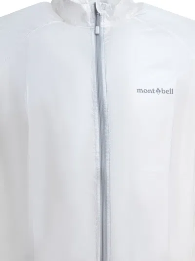 Montbell Ex Light Wind Logo-print Zip-up Jacket In White