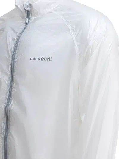 Montbell Ex Light Wind Logo-print Zip-up Jacket In White