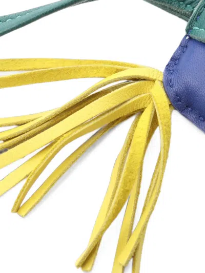 Pre-owned Hermes 2000s Pm Rodeo Bag Charm In Blue