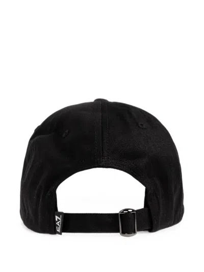 Ea7 Logo-embroidered Baseball Cap In Black