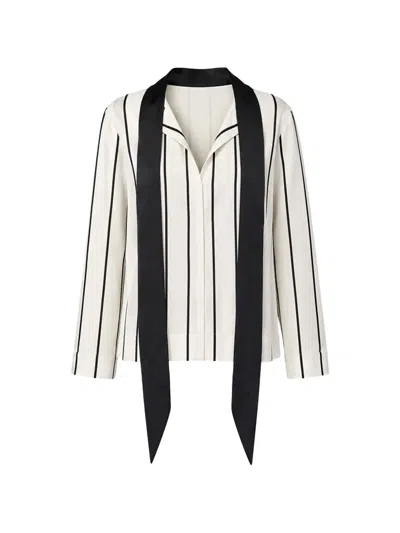 8pm Cabrillo-a Vertical-stripe Blouse In White