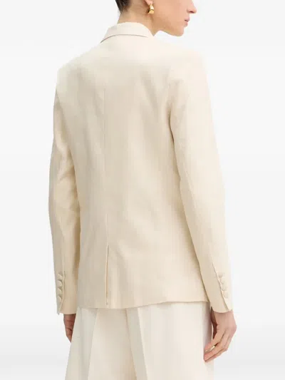 Silvian Heach Single-breasted Notched-lapels Blazer In Neutral