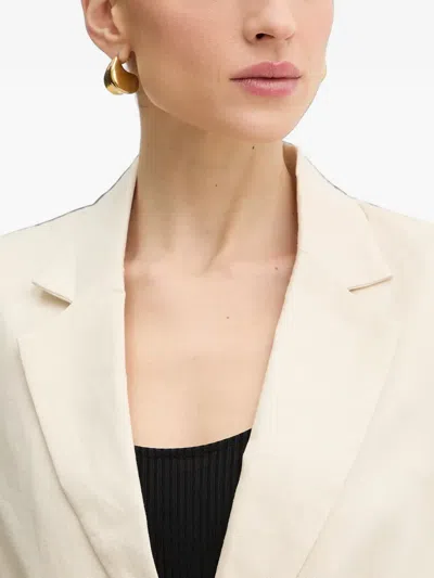 Silvian Heach Single-breasted Notched-lapels Blazer In Neutral