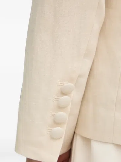Silvian Heach Single-breasted Notched-lapels Blazer In Neutral