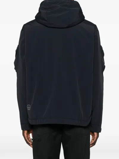Murphy & Nye Hooded Multi-pocket Jacket In Blue