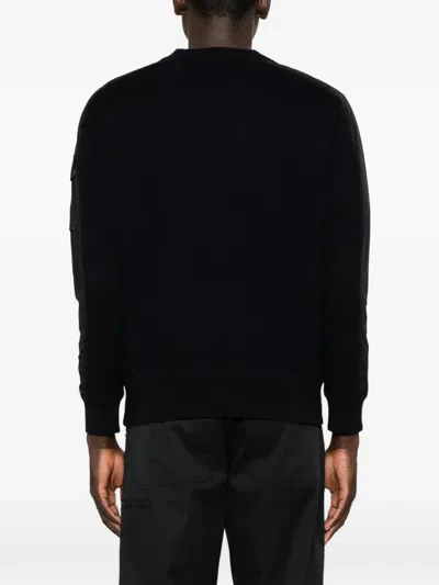 Murphy & Nye Contrast-panel Flap-pocket Sweater In Blue