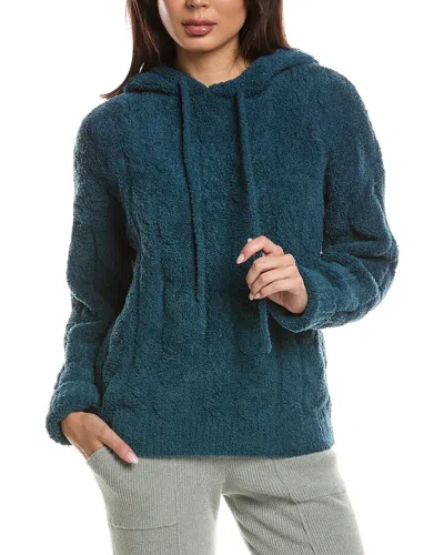 Barefoot Dreams Cozychic Cable Teddy Pullover In Blue