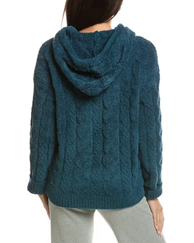 Barefoot Dreams Cozychic Cable Teddy Pullover In Blue