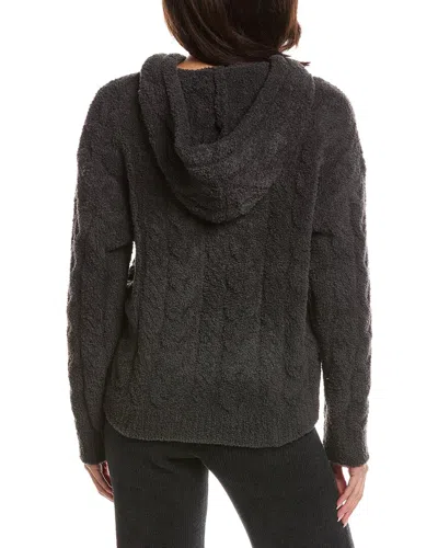 Barefoot Dreams Cozychic Cable Teddy Pullover In Black