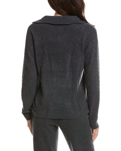 Barefoot Dreams Cozychic Lite Cable 1/2-zip Pullover In Black