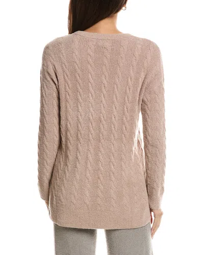Barefoot Dreams Cozychic Lite Cable Slit Pullover In Blue